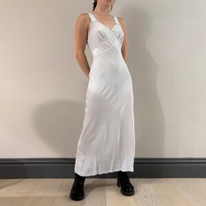 Vintage 1950s gorgeous glam rayon slip dress